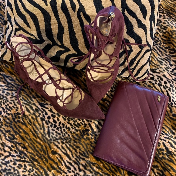 Sam Edelman Shoes - Sam Edelman Burgundy Suede Heels